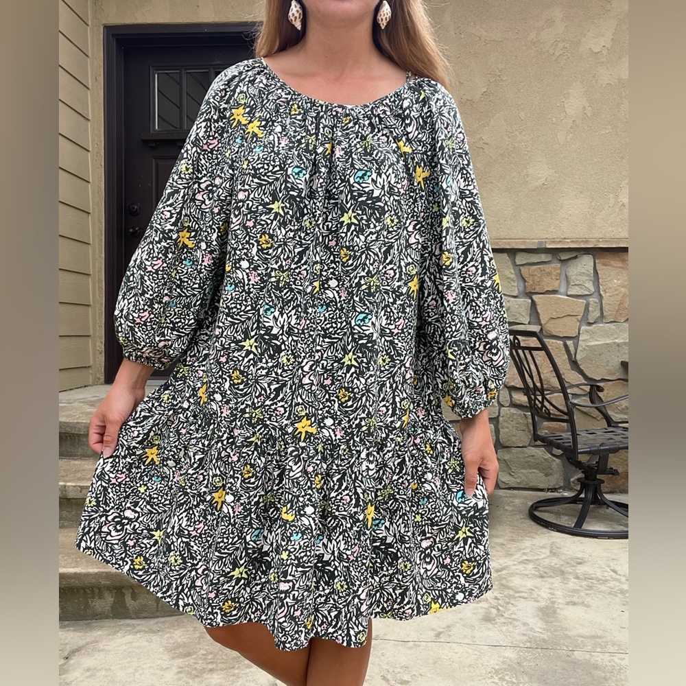 Levi’s hemp boho green peasant dress